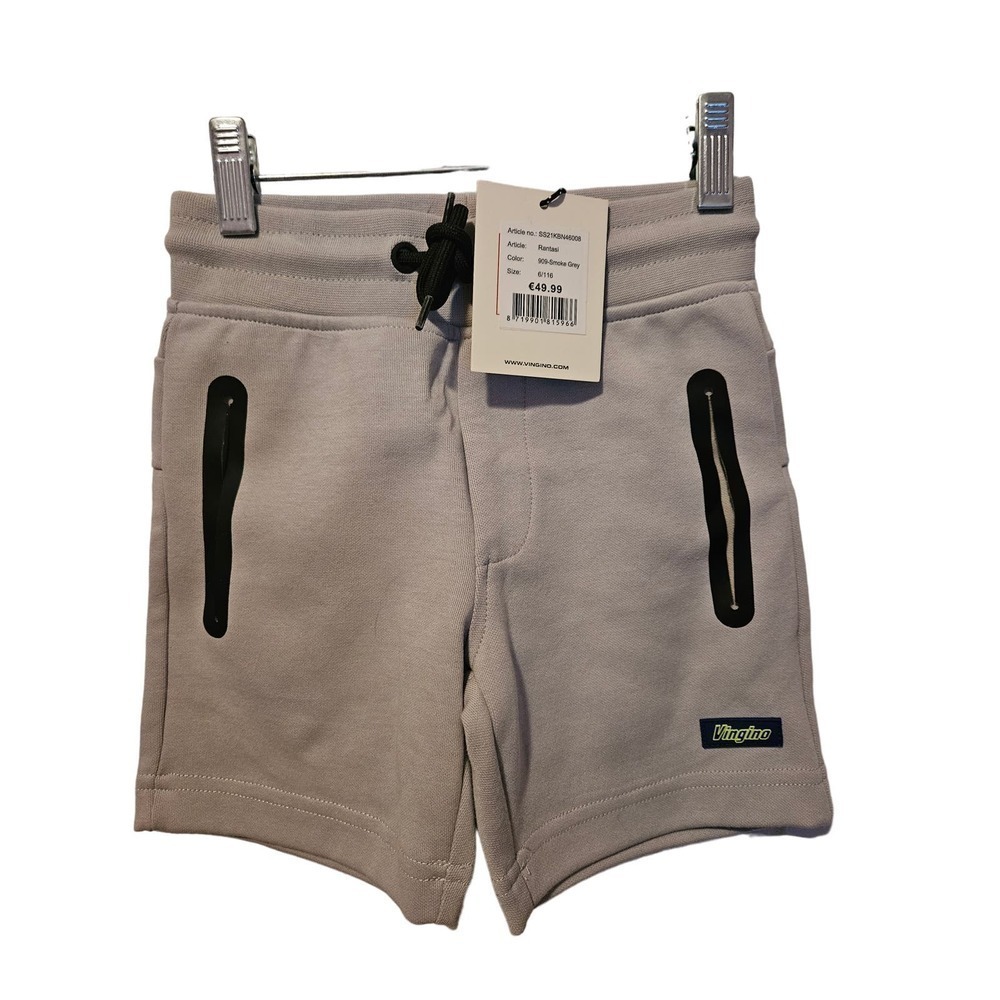 NWT Vingino Rantasi shorts in smoke gray for boys‎ size 6